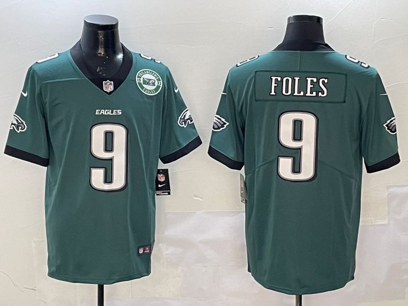Men Philadelphia Eagles #9 Foles Green Second generation 2025 Nike Limited NFL Jersey style 3->philadelphia eagles->NFL Jersey